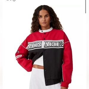 Cotton On - Women's Racing Moto Oversized Jacket - S/M